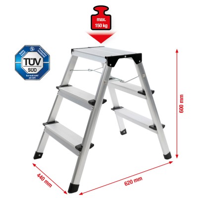 Escabeau en aluminium - KSTools | 800.0965