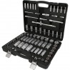 Jeu de clés à douille 1/4'' +3/8'' +1/2'' , 82 pcs, dimensions en pouces - KSTools | 917.0082