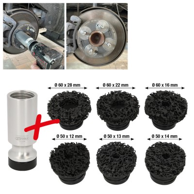 Jeu de disques à poncer les moyeux de roues, Ø 50 / 60 mm, 7 pcs - KSTools | 100.5090