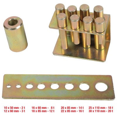 Jeu de mandrins de pression pour presse hydraulique Performance, 8 pcs - KSTools | 160.1165