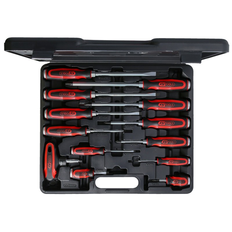 Jeu de tournevis a lame traversante ERGOTORQUEmax, 13 pcs. - KSTools | 151.1150