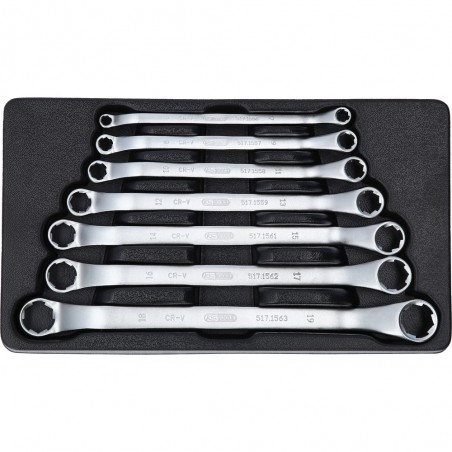 Jeux de clés polygonales RESCUEpower, coudée 7 pcs 6-19 mm - KSTools | 517.1555