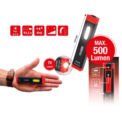 Lampe d’inspection UltimateBEAM  à LED en aluminium Li-ion 500 lumens - KSTools | 150.4530