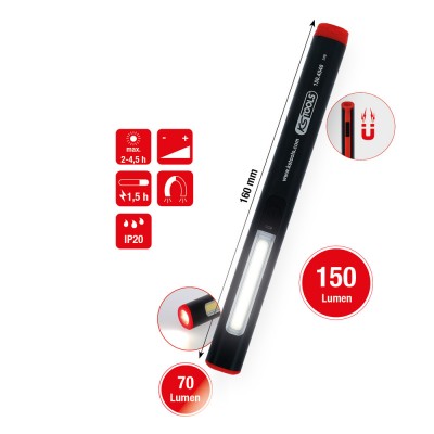 Lampe stylo UltimateBEAM à LED en aluminium Li-Ion, 150 Lumens - KSTools | 150.4540
