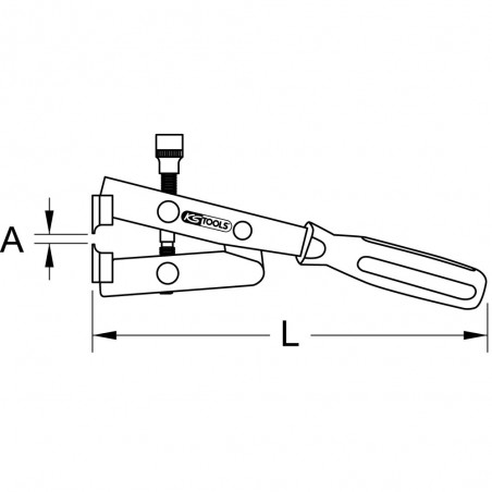 Pince à collier avec embout pour clé dynamométrique, 270mm - KSTools | 115.1056