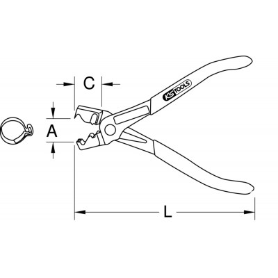 Pince pour colliers auto-serrants - KSTools | 115.0907
