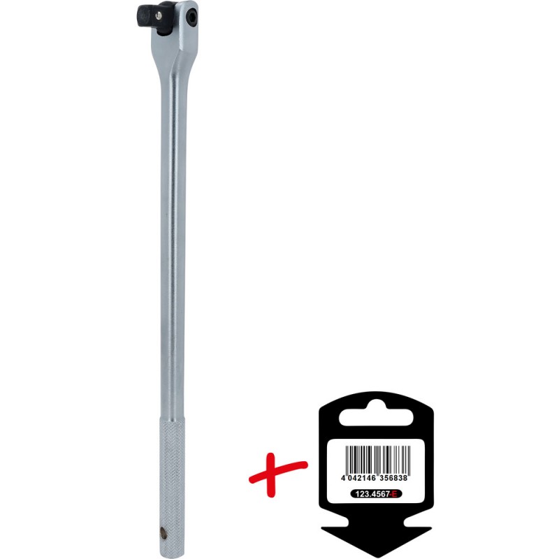 Poignée articulée longue 1/2'' CHROMEplus, 378mm  - sur carte - KSTools | 918.1291-E