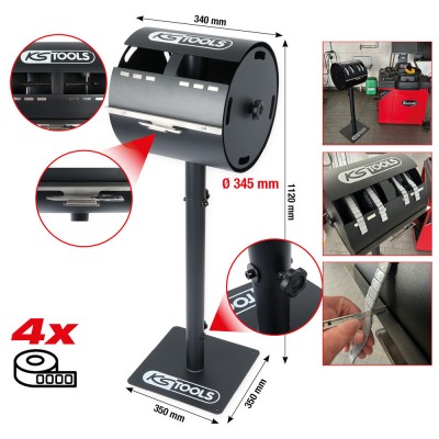 Support pour rouleaux de masses d’équilibrage adhésives avec pied - KSTools | 800.0105