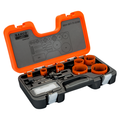 Coffret Trépans 10PCS 22668 - Bahco | 3834-SET-73-22/68