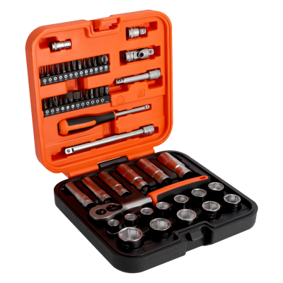 Jeu de douilles  6PANS 3/8 + embouts 1/4- 51PCS - Bahco | S51MC3H