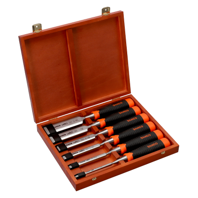 Jeu 6 ciseaux 434 boîte bois - Bahco | 434-S6-EUR