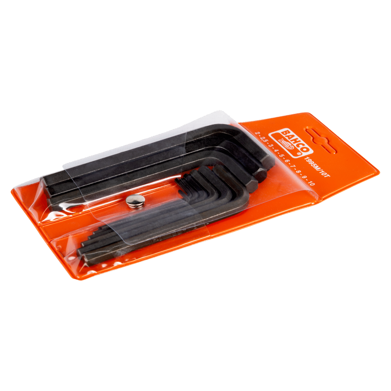 Jeu 10PCS clés male coudée HEX - Bahco | 1995M/10T