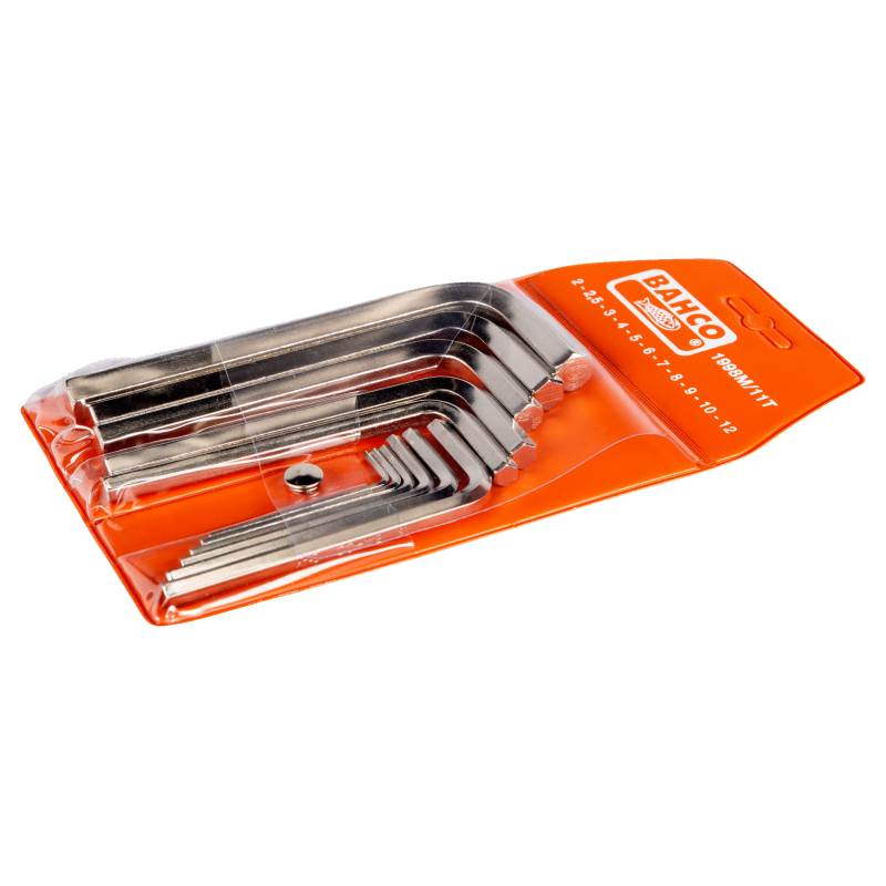 Jeu 11PCS clés male NICKEL - Bahco | 1998M/11T