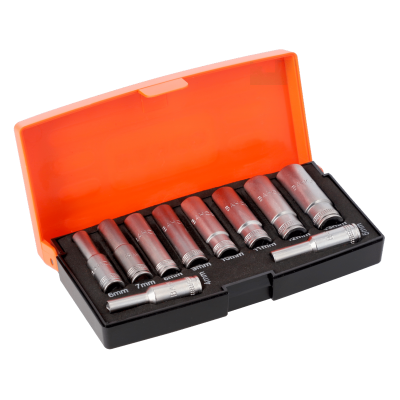 Jeu de douille longue 1/4 x10 - Bahco | S0810L
