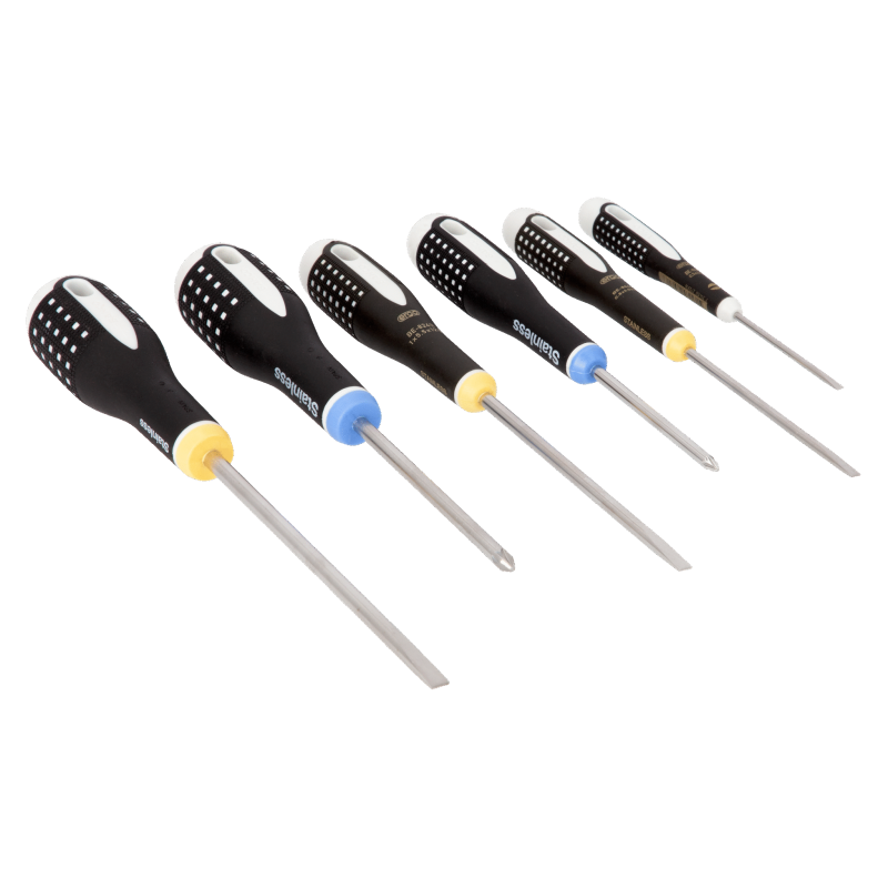 Set 6 Tournevis ERGO INOX - Bahco | BE-9882I