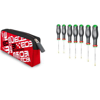 Jeu de 7 tournevis Protwist resistorx en trousse édition limitée EO31 - FACOM FRANCE | ATXRJ7-EO31