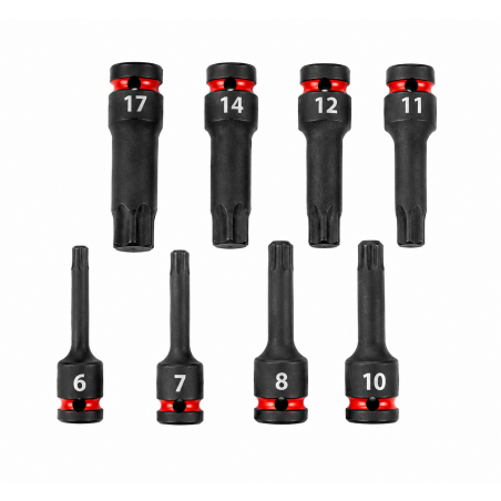 Jeu de 8 douilles 1/2' tournevis impact OGV Grip 6 pans en coffret textile édition limitée EO31- FACOM | NSHGRPJ8-EO31