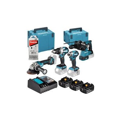 Ensemble de 4 machines 18 V (DDF489 + DTD173 + DHR243 + DGA504) MAKITA | DLX4196JX1