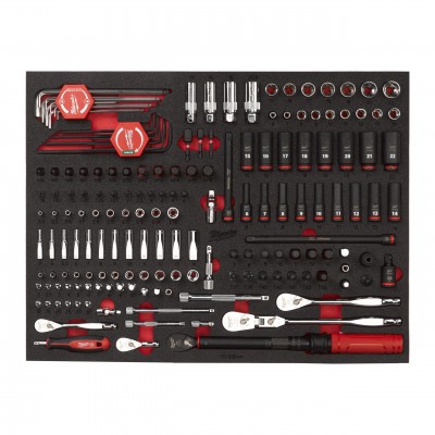 Module servante Cliquets et douilles 1/4", 3/8" 171 pcs Milwaukee | 4932502080