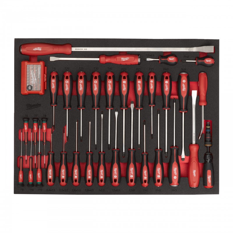 Module servante jeu de tournevis et levier 70 pcs Milwaukee | 4932502084