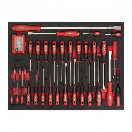 Module servante jeu de tournevis et levier 70 pcs Milwaukee | 4932502084