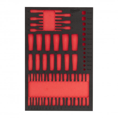 Module vide servante douilles et embouts 1/4", 3/8" et 1/2" Milwaukee | 4932502089
