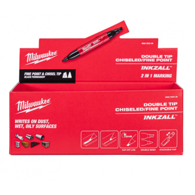 Marqueur INKZALL™ double pointe biseauté ultra-fine Milwaukee | 4932502326