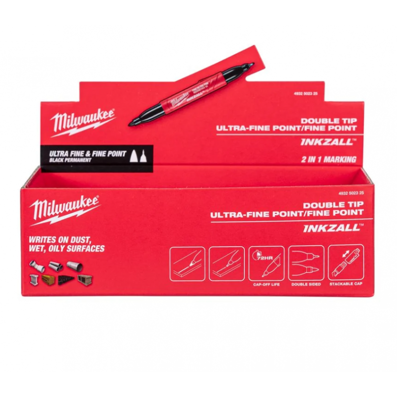 Marqueur INKZALL™ double pointe ultra-fine Milwaukee | 4932502325