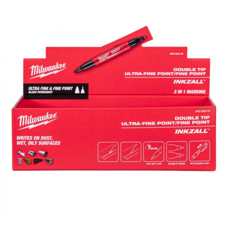 Marqueur INKZALL™ double pointe ultra-fine Milwaukee | 4932502325