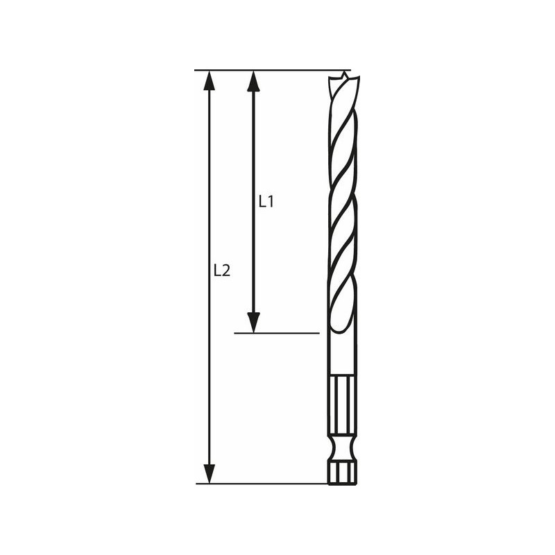2608595518 Mèche à bois hélicoïdale, queue six pans 1/4" Accessoire Bosch pro outils