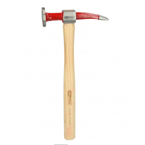 Marteau à débosseler,panne coudée et tete ronde plate en acier poli - KS Tools | 140.2131